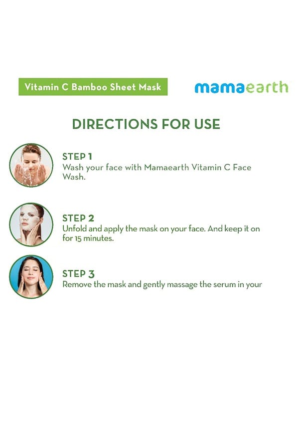 Vitamin C Bamboo Sheet Mask With Vitamin C & Honey For Skin Illumination – thumbnail 4