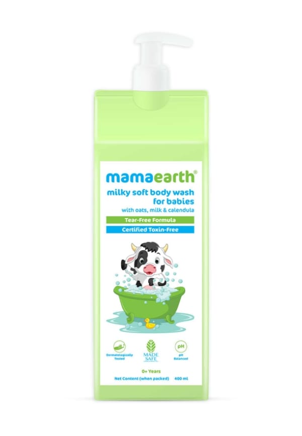 Milky Soft Body Wash for Babies with Oats, Milk and Calendula