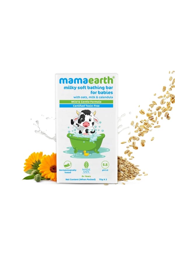 Milky Soft Bathing Bar for Babies with Oats, Milk & Calendula – thumbnail 2