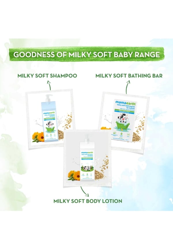 Milky Soft Bathing Bar for Babies with Oats, Milk & Calendula – thumbnail 3