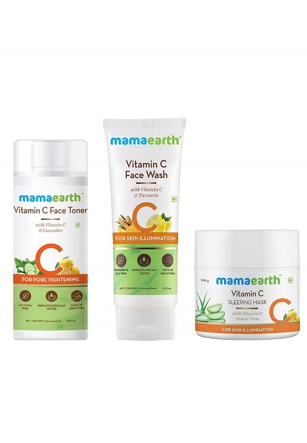 Vitamin C Face Wash + Vitamin C Face Toner + Vitamin C Sleeping Mask