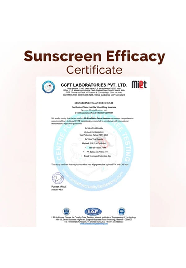 Rice Sunscreen Gel With SPF 50 PA +++ with Rice Water & Niacinamide – thumbnail 6