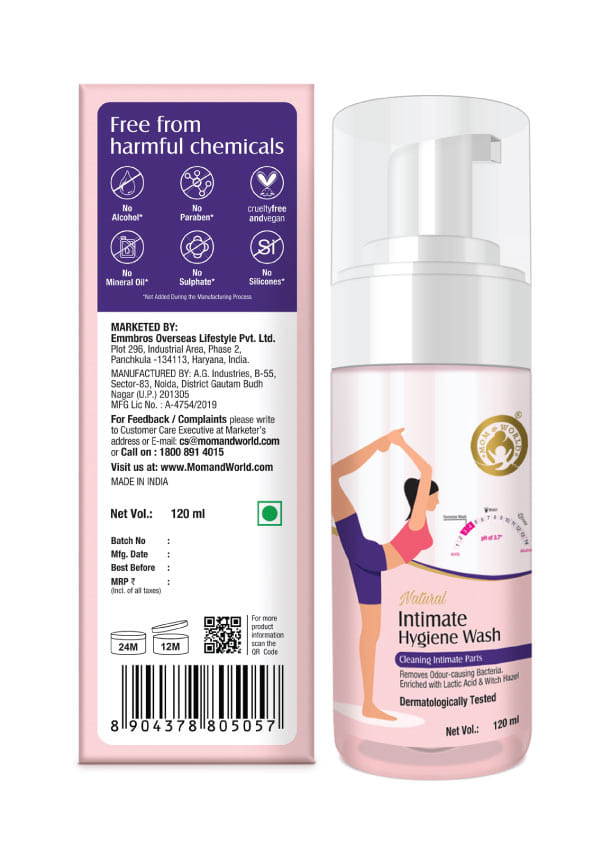 Natural Intimate Foaming Feminine Hygiene Wash+ Reusable Menstrual Cup (Large) – thumbnail 2