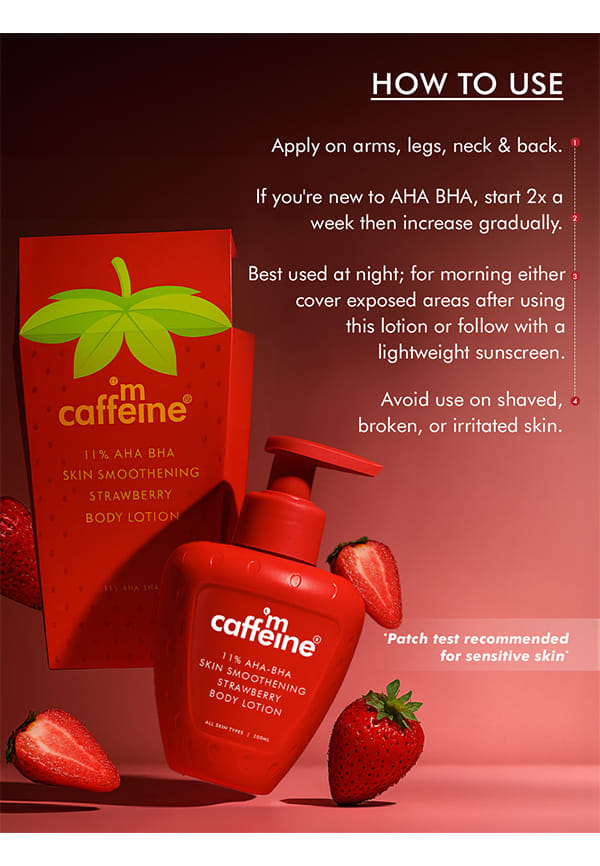 11% AHA-BHA Skin Smoothening Strawberry Body Lotion – thumbnail 3