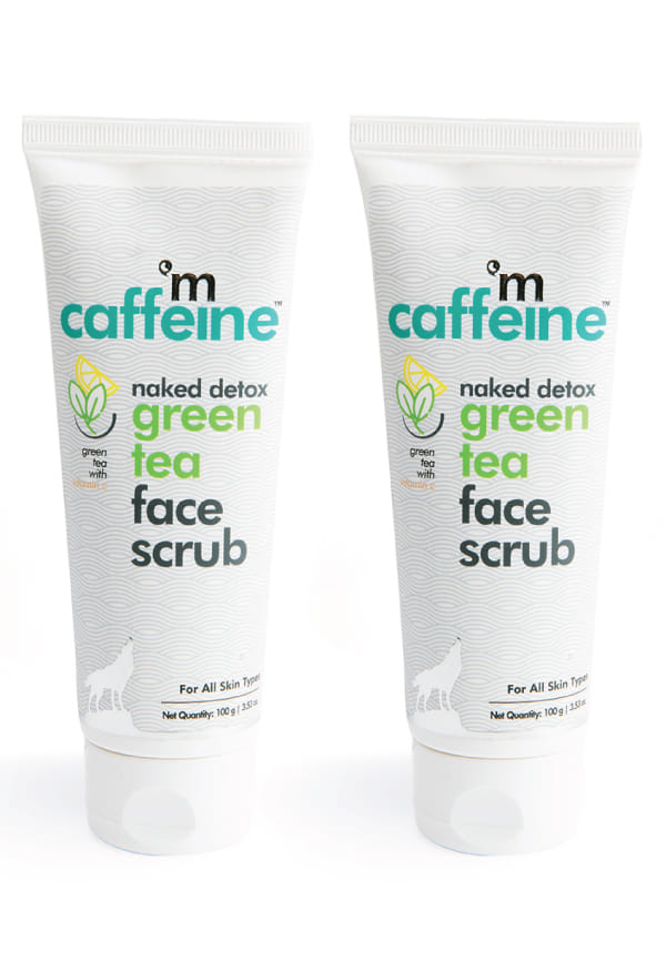 Green Tea Face Scrub with Vitamin C & Hyaluronic Acid Size 100 ml*2