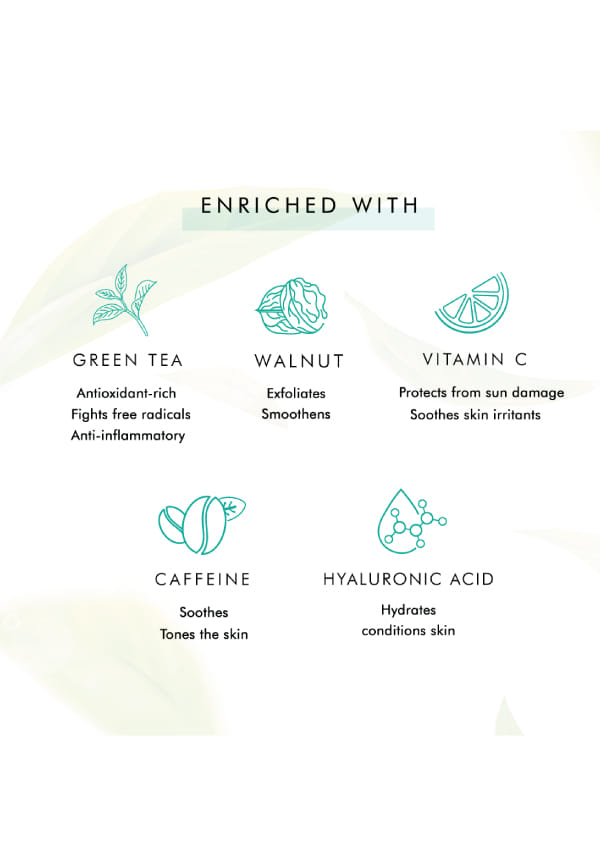 Green Tea Face Scrub with Vitamin C & Hyaluronic Acid – thumbnail 2