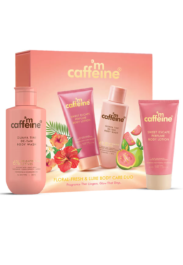 Floral-Fresh & Luxe Body Care Duo - Sweet Escape Body Lotion & Guava Tini De-Tan Body Wash Floral-Fresh & Luxe Body Care Duo - Sweet Escape Body Lotion & Guava Tini De-Tan Body Wash