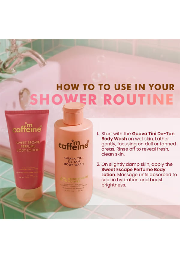 Floral-Fresh & Luxe Body Care Duo - Sweet Escape Body Lotion & Guava Tini De-Tan Body Wash – thumbnail 4
