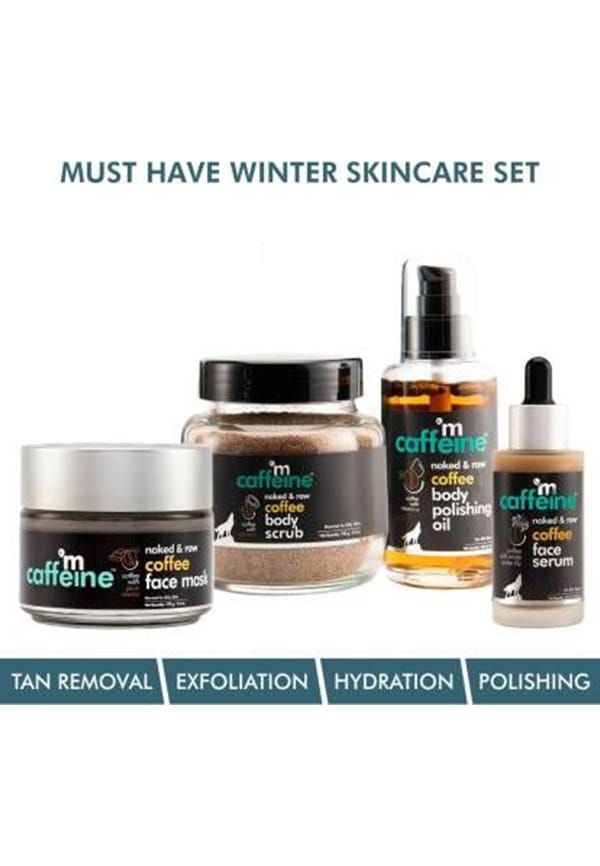 Must-Have Coffee Winter Skincare Set with Face Mask, Body Scrub, Body Oil & Serum Must-Have Coffee Winter Skincare Set with Face Mask, Body Scrub, Body Oil & Serum