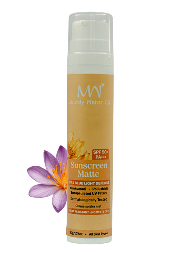 Sunscreen Matte SPF 50+ PA+++, UVA/UVB/Blue Light Protection With Kumkumadi