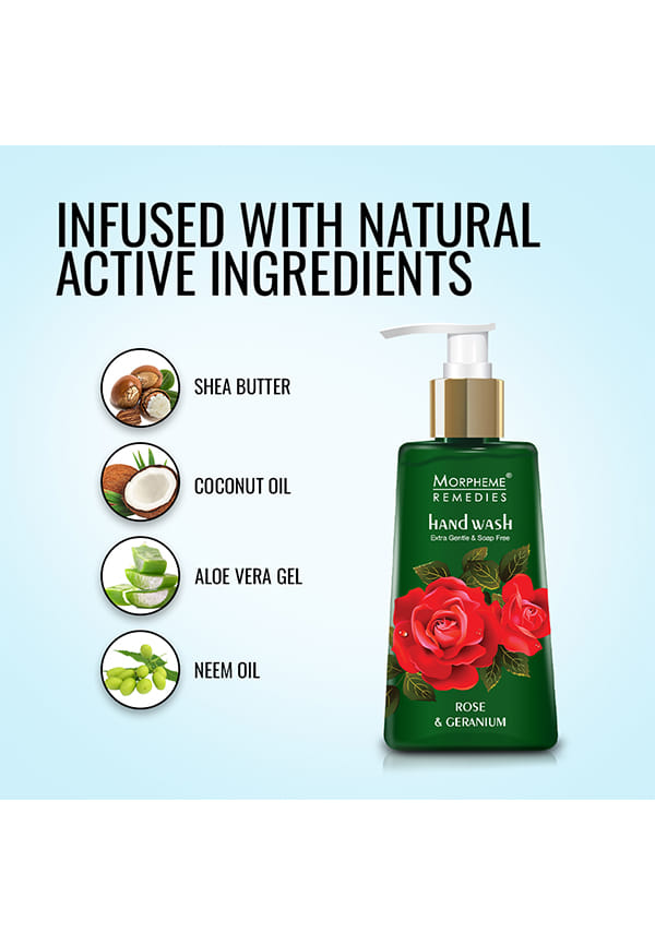 Remedies Hand Wash Rose & Geranium, Anti Bacterial – thumbnail 4