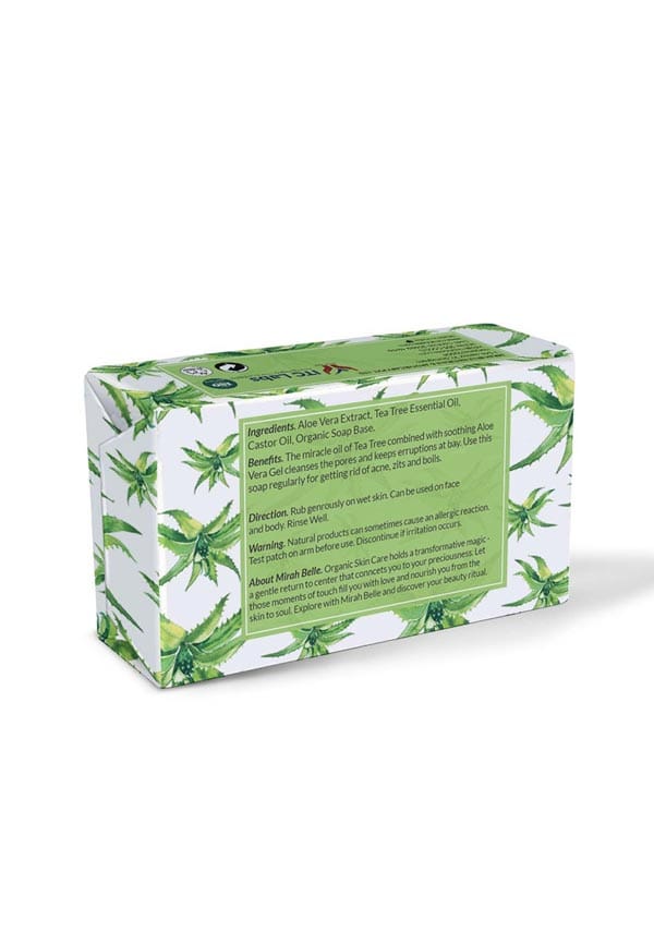 Organic Aloe Vera - Tea Tree Anti Acne Soap Bar – thumbnail 2