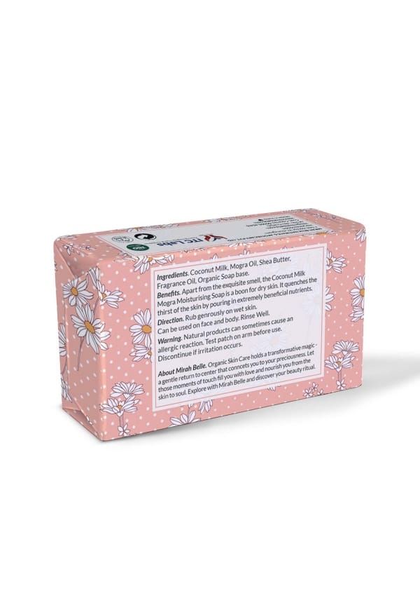 Organic Coconut Milk, Mogra Moisturising Soap Bar – thumbnail 2