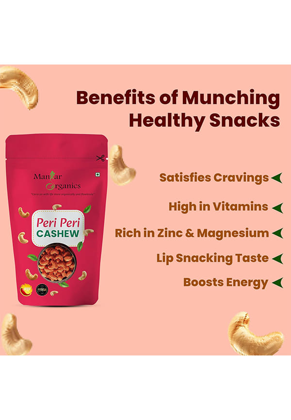 Peri Peri Cashews – Spicy & Crispy Roasted Cashews | Gourmet Snack | High Protein & Fiber – thumbnail 3