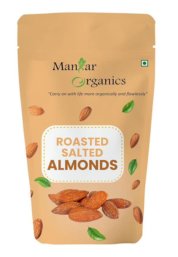 Classic Salted & Roasted Almonds | Badam Dry Fruit | High Protein Snack & Super Healthy Crunchy Nuts