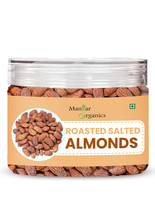 Classic Salted & Roasted Almonds | Badam Dry Fruit | High Protein Snack & Super Healthy Crunchy Nuts