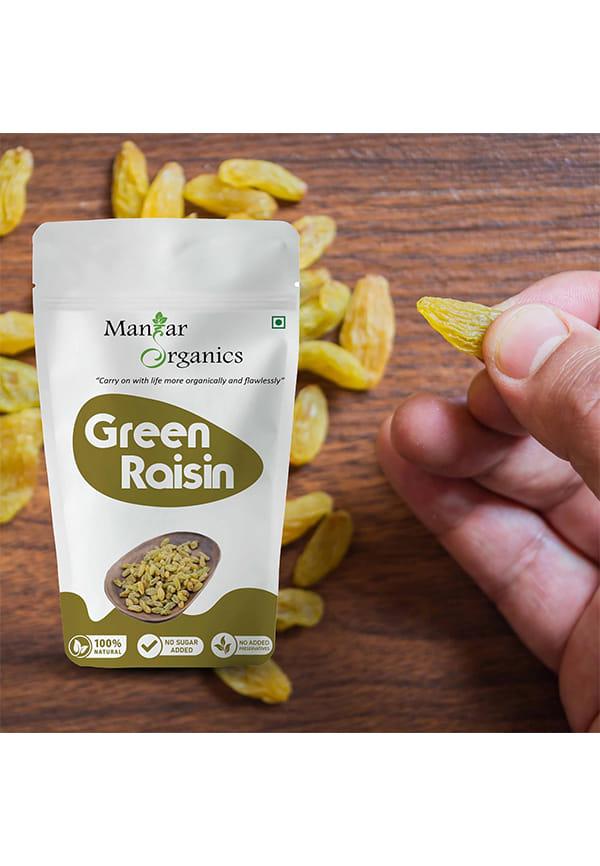 Green Raisins (Kishmish) Jar | Dried Seedless | Super Long Raisins | Nutritious | Rich in Iron & Vitamin B – thumbnail 5