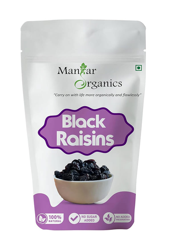 Black Raisins, Kali Kishmish | Kali Draksh | Dry Fruits | Flavourful & Delicious Snack