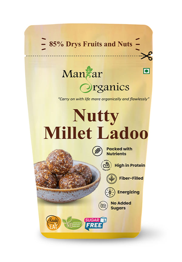 Nutty Millet Ladoo - Healthy, Guilt-Free Snack | No Added Sugar | Rich in Fiber & Nutrients