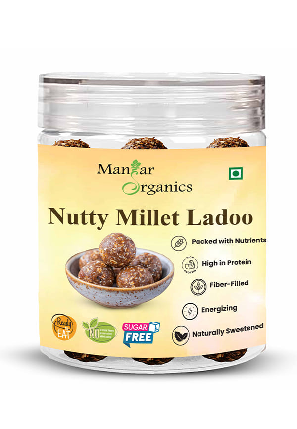Nutty Millet Ladoo - Healthy, Guilt-Free Snack | No Added Sugar | Rich in Fiber & Nutrients