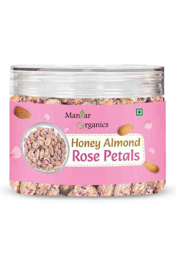 Almonds with Honey & Rose Petals – Gourmet Sweet Treat | Healthy Snack | Rich in Nutrients