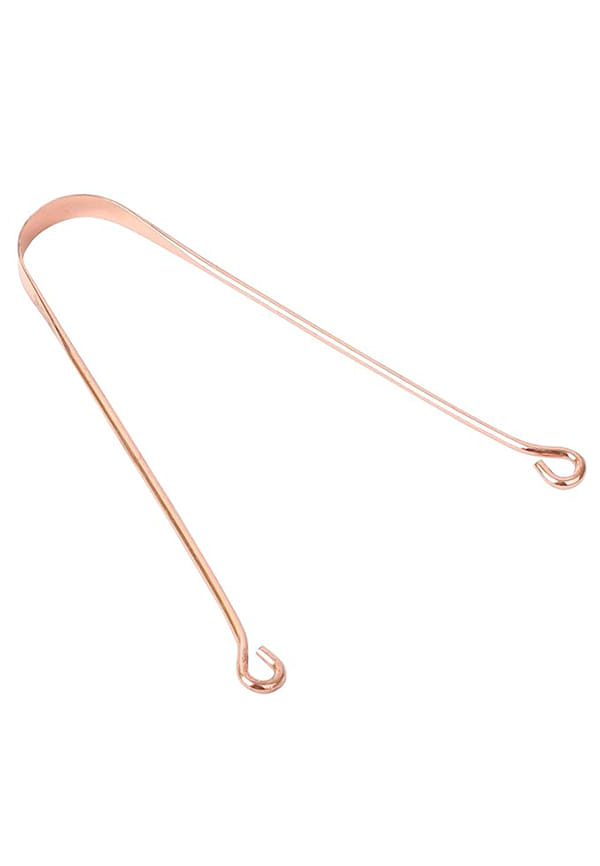 Copper Round Handle Tongue Cleaner