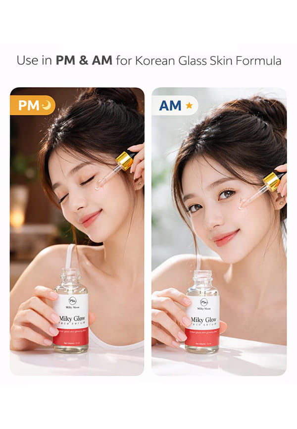 Milky Glow Face Serum, Korean Glass Skin Glowing Effect – thumbnail 5