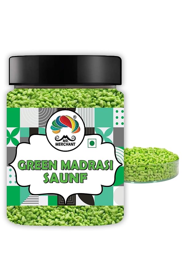 Green Madrasi Saunf, 300gm (Jar Pack)