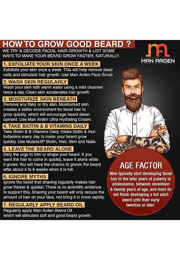 Man Arden 7X Beard Oil (Love Spell) - 7 Premium Oils Blend Supports Beard Growth & Nourishment – thumbnail 5