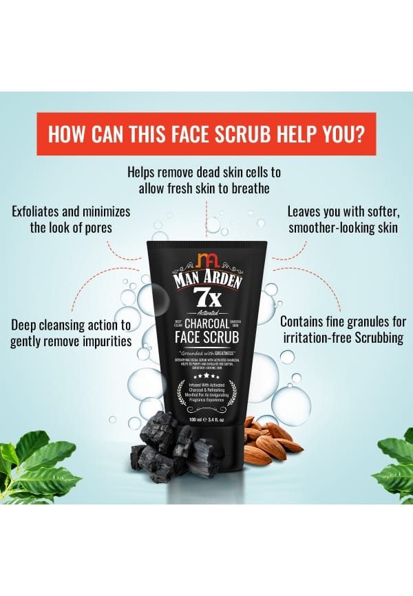 7X Activated Charcoal Face Scrub – thumbnail 4