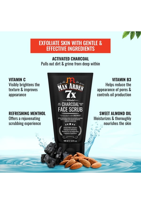 7X Activated Charcoal Face Scrub – thumbnail 5