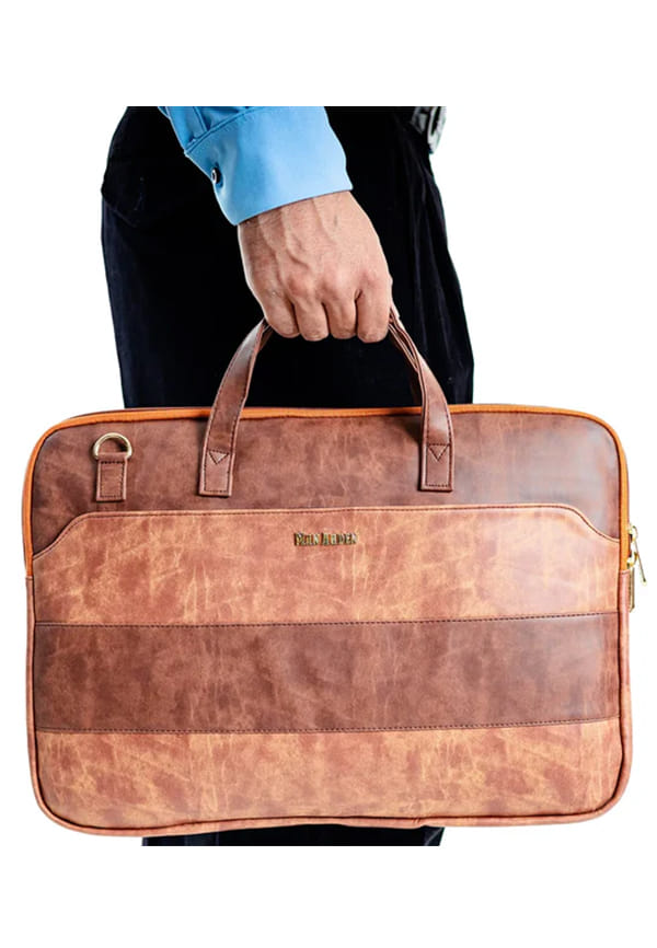 "The Royal Highness" PVC Leather Shoulder Messenger Laptop Bag – thumbnail 5