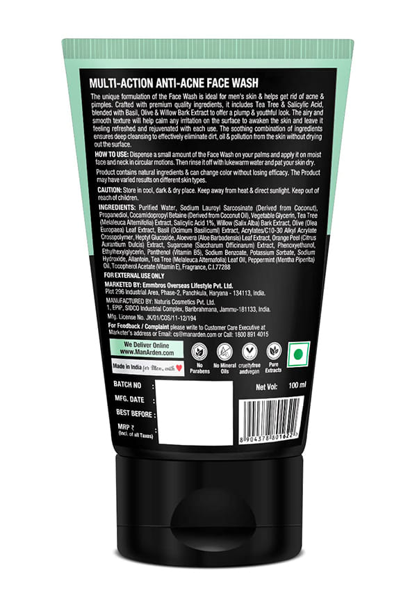 Daily Multi-Action Anti Acne Face Wash For Oily Skin | With Power Duo Tea Tree + Salicylic Acid 1% for Acne-Prone Skin – thumbnail 2