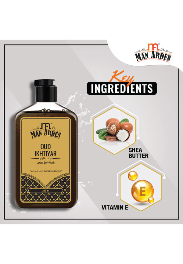 Oud Ikhtiyar Luxury Body Wash Infused With Shea Butter & Vitamin E – thumbnail 3