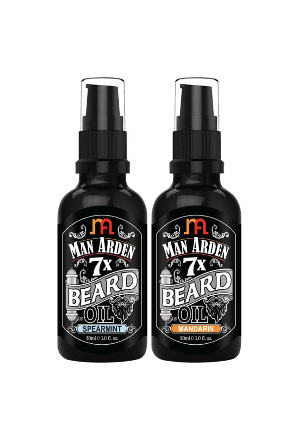7X Beard Oil Grooming Combo | Beard Oil (Spearmint) + Beard Oil (Mandarin)