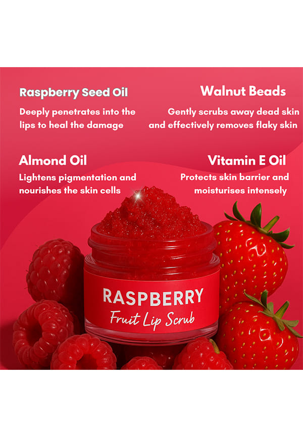 Raspberry Slush Lip Scrub For Pigmentation – thumbnail 3