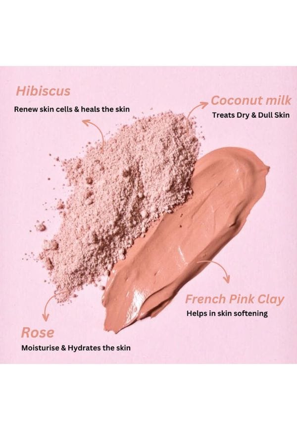 Rose And Hibiscus Moisturizing Clay Mask – thumbnail 3