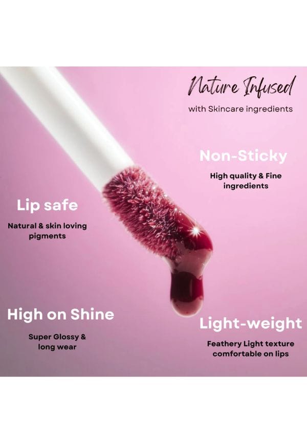 Wine Maroon Red Lip Gloss – thumbnail 2