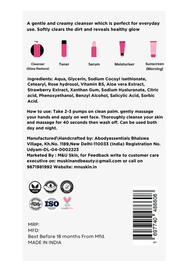 Glow Restore Gentle Cleanser for Glowing skin – thumbnail 2