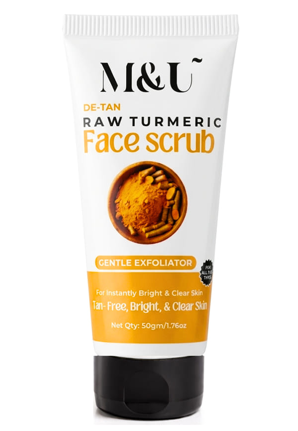 De Tan Raw Brightening Turmeric Face Scrub De Tan Raw Brightening Turmeric Face Scrub