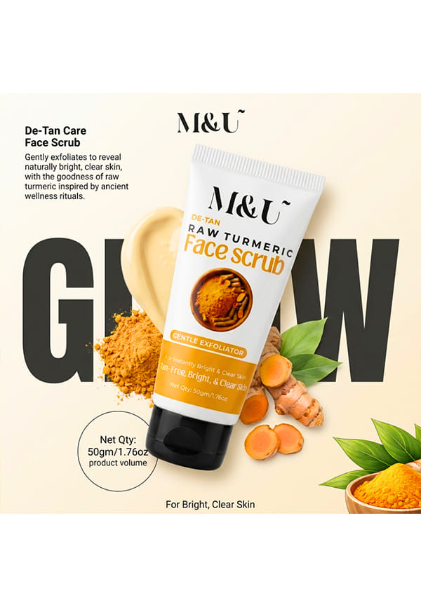 De Tan Raw Brightening Turmeric Face Scrub – thumbnail 4