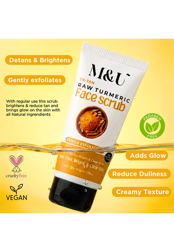 De Tan Raw Brightening Turmeric Face Scrub – thumbnail 5