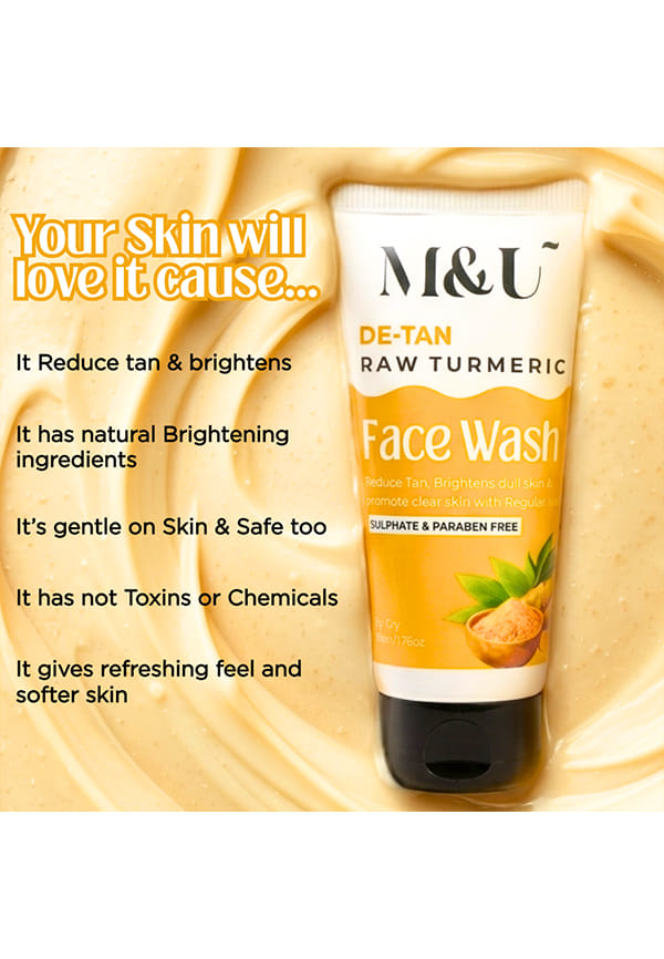 De Tan Raw Brightening Turmeric Face Wash – thumbnail 3