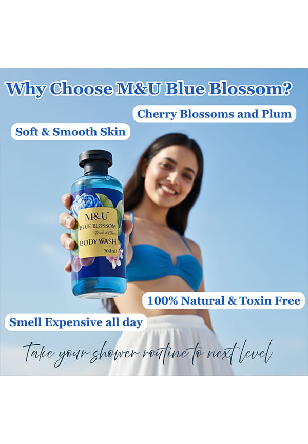 Blue Blossom Fresh & Clean Perfume Body Wash & Shower Gel 300 ML – thumbnail 2