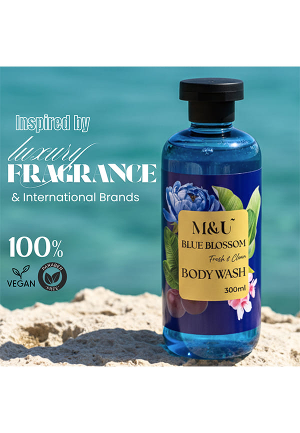 Blue Blossom Fresh & Clean Perfume Body Wash & Shower Gel 300 ML – thumbnail 5