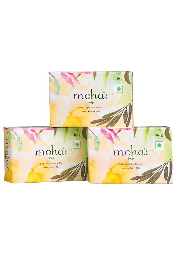 Herbal Soap With Aloe Vera Gel, Basil & Neem, Bathing Soap Unisex Bathing Bar