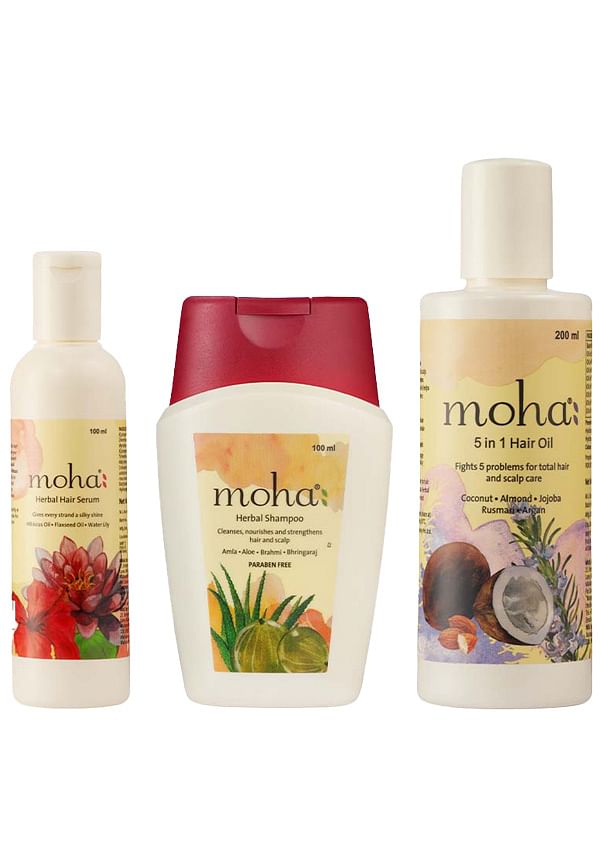Herbal Hair Shampoo - 5 In 1 Hair Oil And Hair Serum