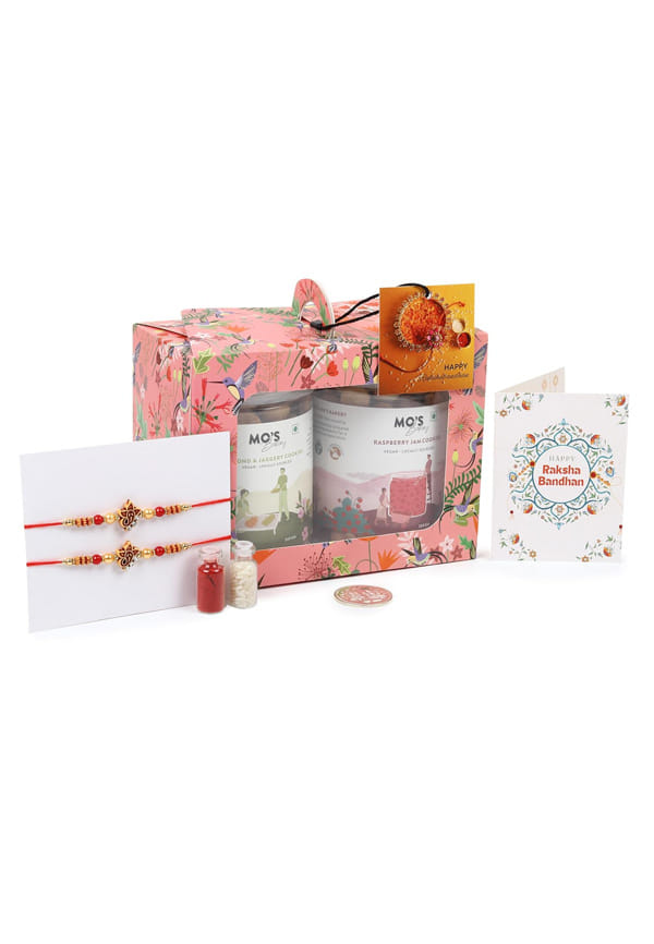 Rakhi Pink Double Almond+Raspberry Gift Box