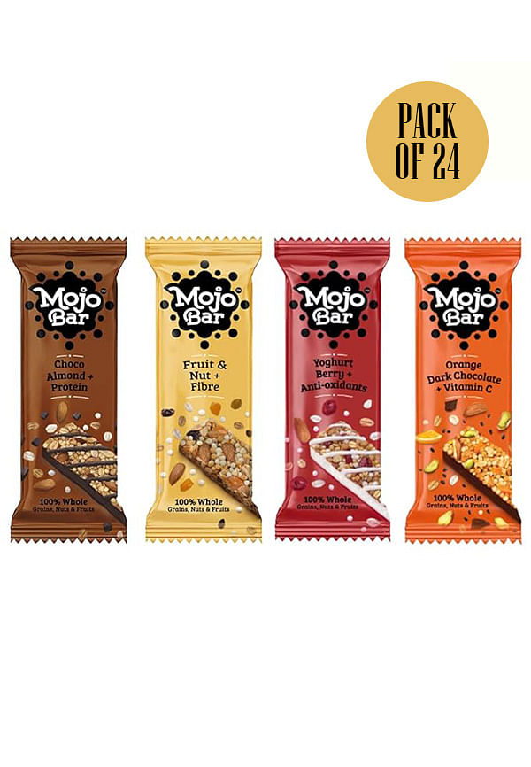 Choco Almond, Yoghurt Berry, Fruit & Nut and Orange Dark Chocolate Energy Bars, 32 Gm - Pack of 12
