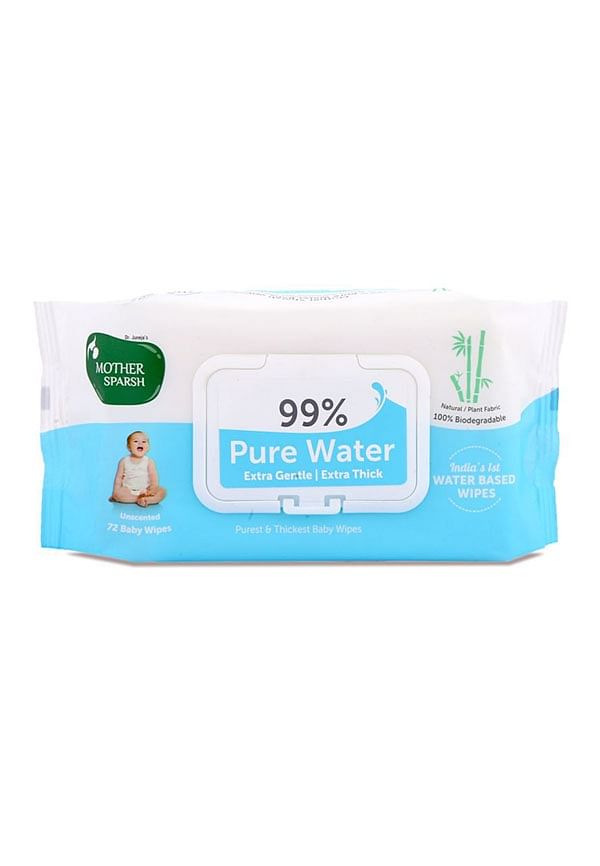 Get 98% Water-Based Wipes With Plant-Based Fabric For All Baby Skin –  Mother Sparsh